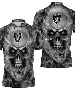 Skull Polo Shirt For Oakland Raiders Fans - Trendy And Cool Gift