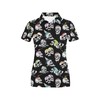 Skull Print Women'S Polo Shirt - Gift For Fans Of Skulls And Minimalistic Fashion