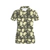 Skull Print Women'S Polo Shirt - Perfect Gift For Fans Of Skulls And Simple Style