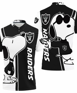 Snoopy Lover 3D Printed Polo Shirt For Oakland Raiders Fans - Cute And Trendy Gift