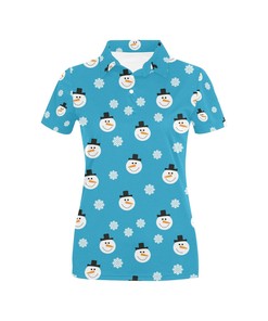 Snowman Print 3D Polo Shirt - Playful Gift For Fans Of Snowmen