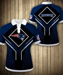 Sophisticated Style - Square Lattice 3D Polo Shirt For New England Patriots Fans