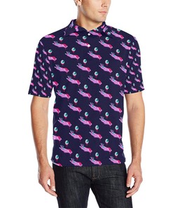 Spooky Zombie Hand Print Men'S Polo Shirt For Halloween And Horror Lovers
