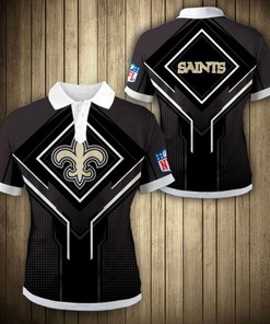 Square Lattice 3D Polo Shirt For New Orleans Saints Fans - Sophisticated Style
