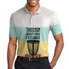 Stand Out On The Disc Golf Course With Tree Design Polo Shirt