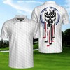 Stand Out On The Greens With American Skull Golf Clubs Polo Shirt