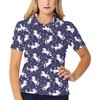 Stand Out With 3D Printed Women'S Polo Shirt With Unicorn Print Design