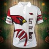 Stand Out With Arizona Cardinals Zigzag Casual Polo Shirt