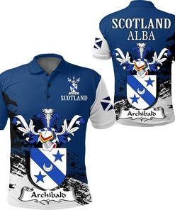 Stand Out With Scottish Family Crest Polo Shirt - Archibald