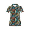 Stand Out With Underwater Animal 3D Polo Shirt For Women With Polo Collar