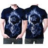 Stay Patriotic With Dallas Cowboys Logo Fire Skull 3D Printed Polo Shirt
