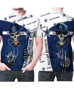 Stay Trendy With Dallas Cowboys Skull Snapback Hoodie 3D Printed Polo Shirt