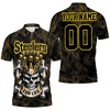 Steelers For Life King Skull Pittsburgh Steelers 3D Polo Shirt - Ideal For Fans
