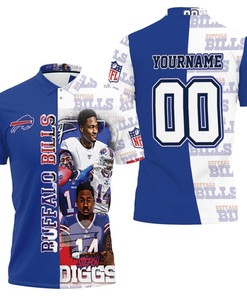 Stefon Diggs Celebratory All-Over Print Polo Shirt For Buffalo Bills Afc East 2020 Win