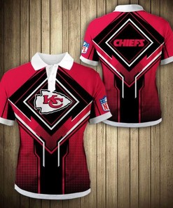 Step Up Your Style With This Square Lattice Polo Shirt For Fans Of Kc Chiefs