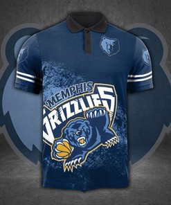 Stylish Memphis Grizzlies All Over Print Polo Shirt - Perfect Gift For Fans