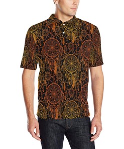Sun And Moon Dream Catcher Men'S Polo Shirt - A Perfect Shirt For Dreamers And Fans Of Celestial Symbolism