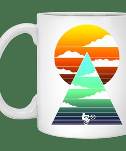 Sunrise Bike Ride Mug - Perfect Valentine's Day Coffee Mug for Her with Mug 15oz