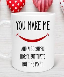 Super Horny Naughty Mugs Set, Perfect Valentines Day Gift for Him or Her