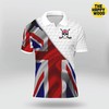 Support Your Country With United Kingdom Flag Golf Polo Shirt