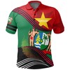 Suriname Coastal Wave Polo Shirt - Coastal-Themed Design With All Over Print