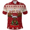 Sweden Moose Embroidered Polo Shirt - Bold And Festive Design
