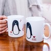 Sweet Valentine's Day Gift: Penguin Couple Valentines Mug, Personalised And Cute Valentines Gift