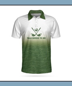 Talk Birdie To Me Golf Printed Polo Shirt - Fun And Lighthearted Design With Polo Collar