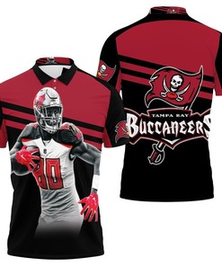 Tampa Bay Buccaneers Legend Michael Clayton 80 Polo Shirt - 3D Printed For Fans