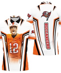 Tampa Bay Buccaneers Tom Brady 12 Retro For Fans 3D All Over Print Polo Shirt With All Over Print