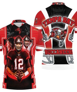 Tampa Bay Buccaneers Tom Brady And Team 2021 Nfl Champions 3D All Over Print Polo Shirt With All Over Print
