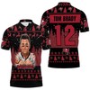 Tampa Bay Buccaneers Tom Brady Legend 12 Snow Pattern Printed 3D All Over Print Polo Shirt Gift For Fans With Quotes
