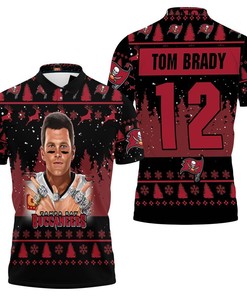 Tampa Bay Buccaneers Tom Brady Legend 12 Snow Pattern Printed 3D All Over Print Polo Shirt Gift For Fans With Quotes