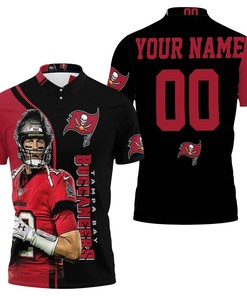 Tampa Bay Buccaneers Tom Brady Posture Legend For Fans Personalized 3D All Over Print Polo Shirt With Personalization