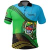 Tanzania Coastal Wave Polo Shirt - Nautical-Themed Design With All Over Print