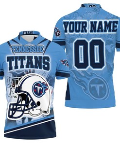 Tennessee Titans Helmet 2021 Super Bowl Afc South Division Champions Personalized Polo Shirt - Great Gift For Fans