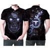 Tennessee Titans Lava Skulls Tiger 3D Printed Polo Shirt - Ideal For Fans Who Like Unique Sportswear