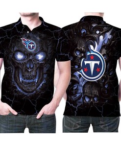Tennessee Titans Lava Skulls Tiger 3D Printed Polo Shirt - Ideal For Fans Who Like Unique Sportswear