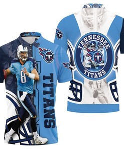Tennessee Titans Super Bowl 2021 Afc South Division Ship 3D Polo Shirt - Marcus Mariota 8 - For Football Admirers