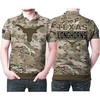 Texas Longhorns Camouflage Flag 3D Polo Shirt - Bold And Patriotic Design For Fans