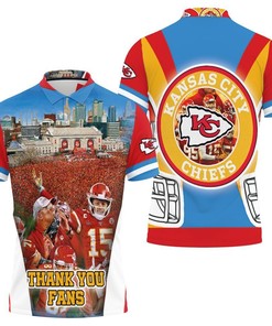 Thank You Kc Chiefs Fans - Super Bowl 2021 Afc West Division Champs 3D Polo Shirt