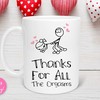 Thanks For All The Orgasms Naughty Valentine's Day Mug Gift Set For Him or Her
