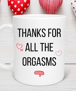 Thanks For All The Orgasms Valentine's Day Gift Mug Set - Coworker or Friend