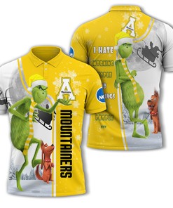 The Grinch Appalachian State Mountaineers Ncaa Polo Shirt - Stylish And Personalized Fan Apparel