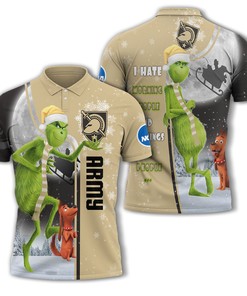 The Grinch Army Black Knights Ncaa Polo Shirt - Customized And Fashionable For Fans