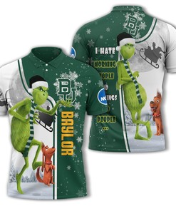 The Grinch Baylor Bears Ncaa Polo Shirt - Stylish And Fashionable For Fans