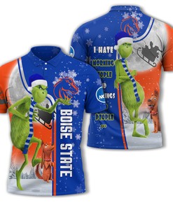The Grinch Boise State Broncos Ncaa Polo Shirt - Personalized Fan Apparel For Fans