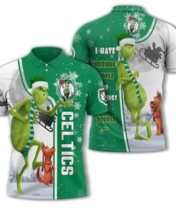 The Grinch Boston Celtics Nba Polo Shirt - Fashion-Forward And Stylish Fan Apparel