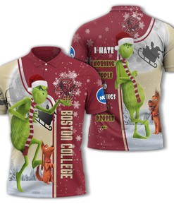 The Grinch Boston College Eagles Ncaa Polo Shirt - Unique And Personalized Fan Apparel