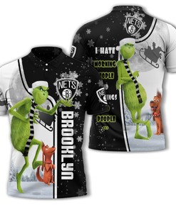 The Grinch Brooklyn Nets Nba Polo Shirt - Unique And Fashionable Fan Apparel